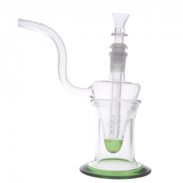 Sasquatch Glass - Mini Hornet's Nest Bubbler and Base - Green 