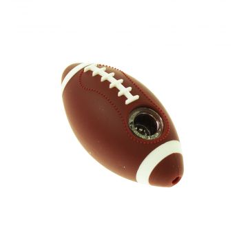 Silicone Football Pipe with Glass Bowl | Top view 