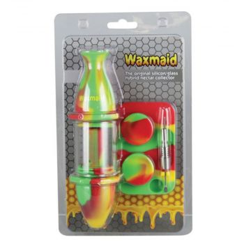 Waxmaid Silicone Nectar Kit with Container | 8 Inch | Rasta 