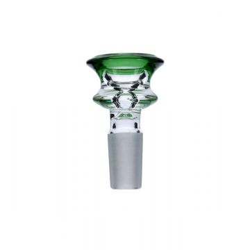 Glass Bowl with Maria| Male Joint | Green | 14.5mm