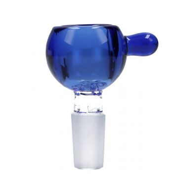 Male Glass Bowl with Built-In Screen | Blue | 14.5mm