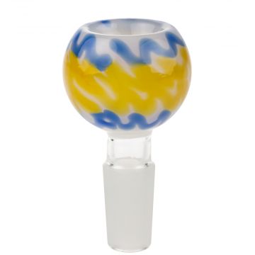 Glass Herb Bowl with Colored Swirls | 14.5mm