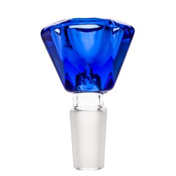 Glass Diamond Herb Bowl | Male Joint | Blue | 14.5mm 