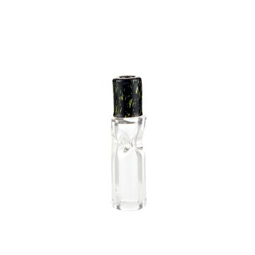 Purr Glass Smokey Rolling Tip | Clear With Colored Accents - Clear - Dichro Copper