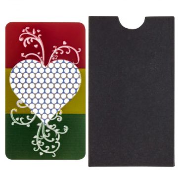 Colored Stainless Steel Herb Grater | Rasta Heart