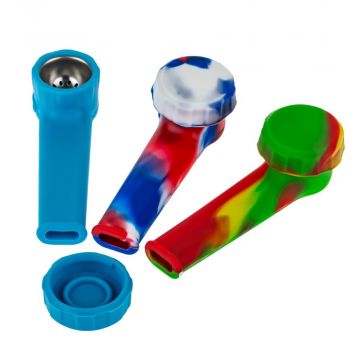 Silicone Spoon Pipe with Metal Bowl 