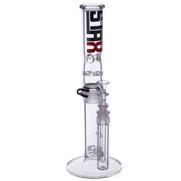 Grav Labs STAX Complete Bong Kit - Straight Natural Base with Standard Mouthpiece - Red