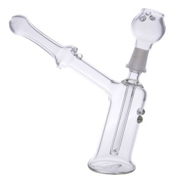 Glass Up-Right Hammer Vapor Bubbler with Marbles & Maria - 14.5mm