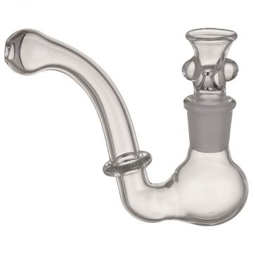 Glass Sherlock Handpipe with Maria on Stem - 18.8mm