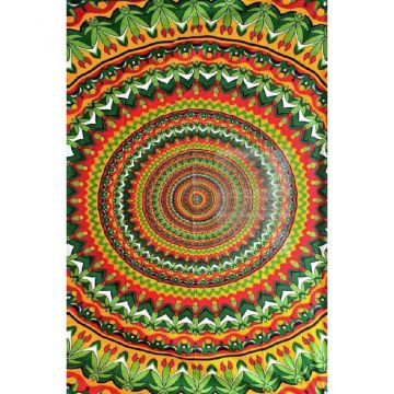 ThreadHeads Rasta Circles With Leaves Tapestry