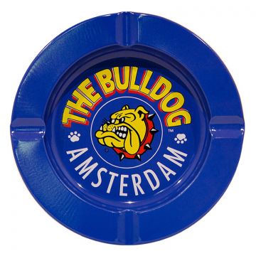 The Bulldog Tin Ashtray Blue - Top view