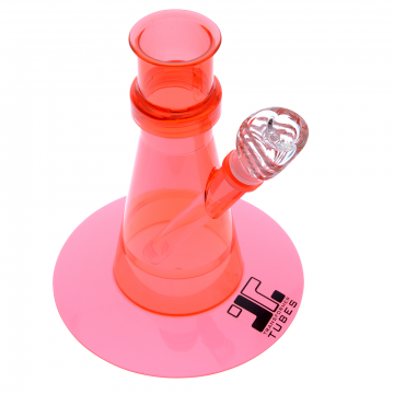 Transformer Tubes - Equipped Base - Glass Downstem and Bowl - Red 