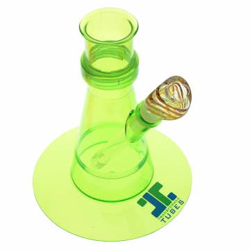 Transformer Tubes - Equipped Base - Glass Downstem and Bowl - Green