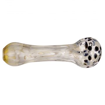 Silver Fumed  Handpipe with Colored Swirls