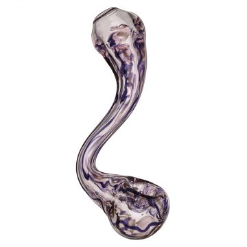 Colored Gold Fumed Sherlock Pipe - Blue