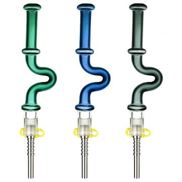 U-Bend Neck Vapor Dab Straw with Titanium Tip