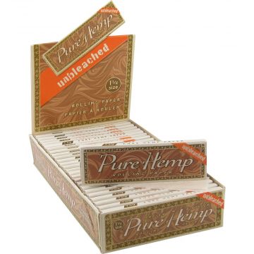 Pure Hemp 1 ¼ Unbleached Rolling Papers | Box