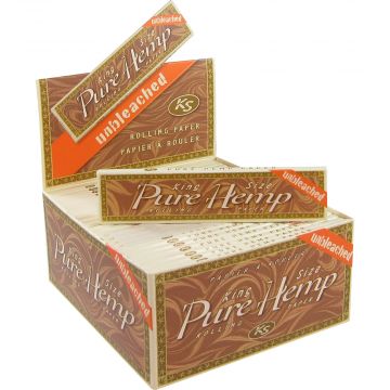 Pure Hemp - King Size Unbleached Rolling Papers - Box of 50 Packs