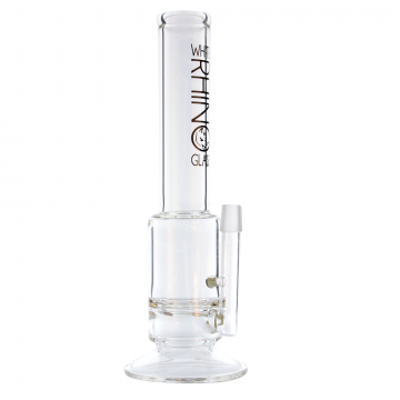 White Rhino Male Stemless Turbine Disc Perc Bong | 5mm - Side view 1