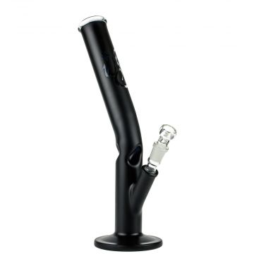 WS TX Burner Colored Glass Ice Bong | Black - Side View 1