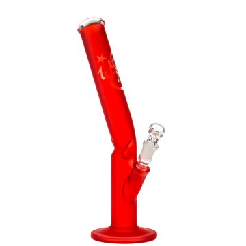 WS TX Burner Colored Glass Ice Bong | Red - Side View 1