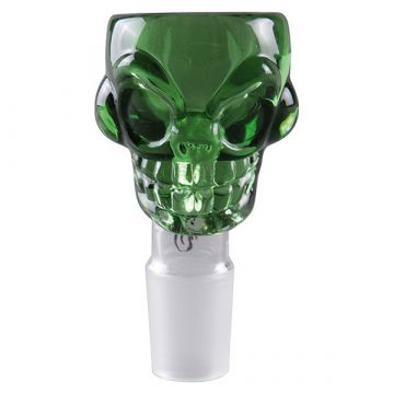 WS Glass Skull Bowl - Green