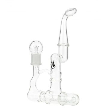 WS - Clear Glass Inline Perc Vapor Bubbler