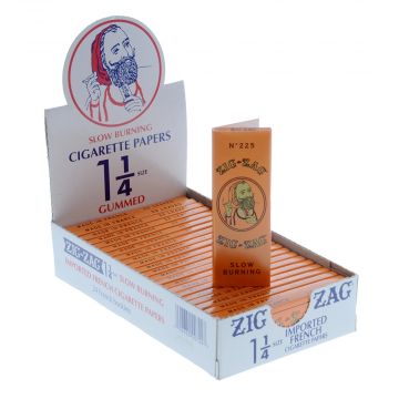 Zig Zag Orange - Slow Burning 1 1/4 Rolling Papers - Box of 24 Packs