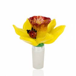 Empire Glassworks Daffodil Flower Glass Herb Bowl | 14.5mm