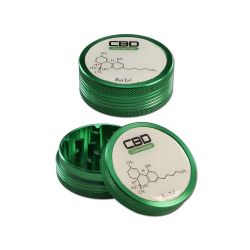 Black Leaf Green CBD Herb Grinder |  2 Part