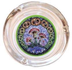 Mushroom w/ Swirls by Mike Dubois Ashtray