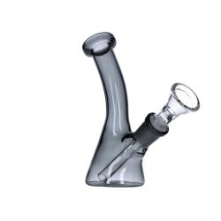 Everyday Essentials Bent Neck Mini Beaker Bong | 5 Inch | Smoke | side view 1