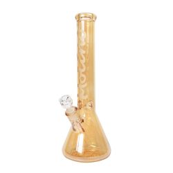Molino Golden Medusa Beaker Base Ice Bong | Side View 1