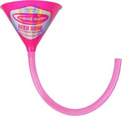 Single-Hose Head Rush Pink 2-ft Beer Bong Funnel