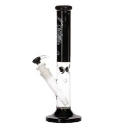 Grace Glass Cheech & Chong High Rollers Straight Tube Bong | Black | side view 2