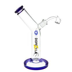 Dopezilla Glass Banshee Dab Rig | 10 Inches | Dark blue | Side view 1