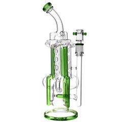 The "Space Station" Recycler Water Bong with Inline Perc | random colors