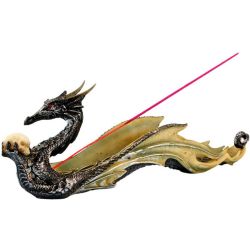 Dragon Holding Skull Incense Burner