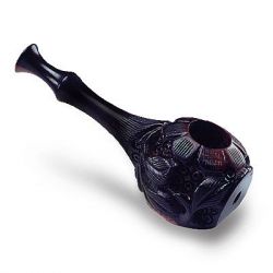 Wood Pure Pipe | Flower Engraved