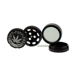 Famous Brandz Puff Puff Pass 4-Part Aluminum Herb Grinder | 40 mm | Black
