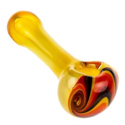 G-Spot Fumed Inside-Out Glass Spoon Pipe with Reversals