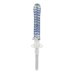 Simple Glass Nectar Dab Straw Collector with Quartz Tip | Random color 1