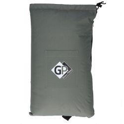 Glass Pillow Stash Pouch with Drawstring | X Large | Grey - Front View 