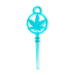 Kush Key Pipe Poker | Leaf | Blue