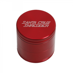 Santa Cruz Shredder Small Aluminum Herb Grinder | 4-Part | Red