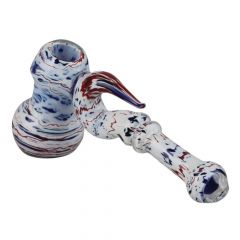 Glass Fancy Hammer Bubbler | 8 Inch