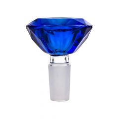 Diamond Shaped Glass herb Bowl | Male Joint | Blue