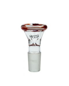 G-Spot Glass - Color Pure Bowl Cone - 18.8mm - Red and white