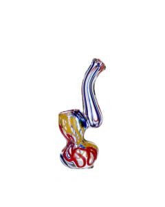 Glass Extra Mini Bubbler Pipe | 4 Inch | Red/Blue/Yellow 