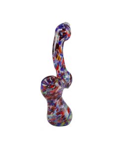 Glass Splatter Frit Bubbler Pipe | 5.5 Inch